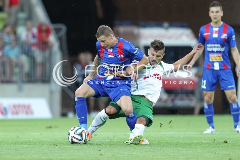  25.07.2014 GDANSK PGE ARENA STADION<br />PILKA NOZNA T-MOBILE EKSTRAKLASA SEZON 2014/2015<br />FOOTBALL POLISH EKSTRAKLASA SEASON 2014/2015<br />MECZ LECHIA GDANSK - PODBESKIDZIE BIELSKO - BIALA<br />N/Z MACIEJ MAKUSZEWSKI DAMIAN CHMIEL <br /> 