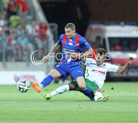  25.07.2014 GDANSK PGE ARENA STADION<br />PILKA NOZNA T-MOBILE EKSTRAKLASA SEZON 2014/2015<br />FOOTBALL POLISH EKSTRAKLASA SEASON 2014/2015<br />MECZ LECHIA GDANSK - PODBESKIDZIE BIELSKO - BIALA<br />N/Z MACIEJ MAKUSZEWSKI DAMIAN CHMIEL <br /> 