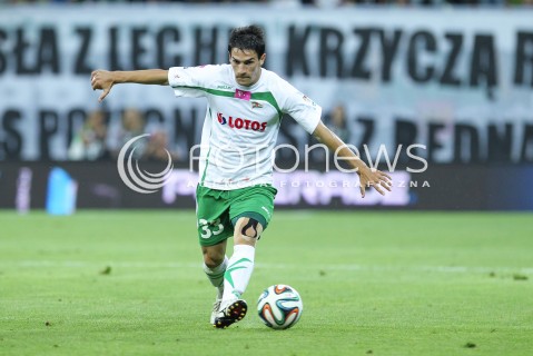  25.07.2014 GDANSK PGE ARENA STADION<br />PILKA NOZNA T-MOBILE EKSTRAKLASA SEZON 2014/2015<br />FOOTBALL POLISH EKSTRAKLASA SEASON 2014/2015<br />MECZ LECHIA GDANSK - PODBESKIDZIE BIELSKO - BIALA<br />N/Z NIKOLA LEKOVIC SYLWETKA <br /> 