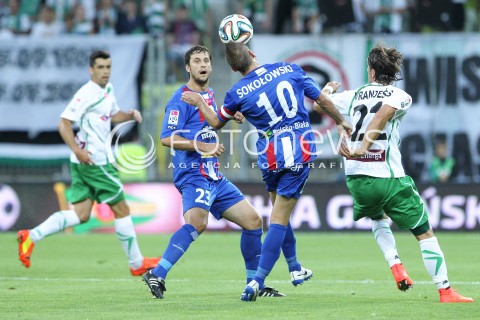  25.07.2014 GDANSK PGE ARENA STADION<br />PILKA NOZNA T-MOBILE EKSTRAKLASA SEZON 2014/2015<br />FOOTBALL POLISH EKSTRAKLASA SEASON 2014/2015<br />MECZ LECHIA GDANSK - PODBESKIDZIE BIELSKO - BIALA<br />N/Z W23 MAREK SOKOLOWSKI <br /> 