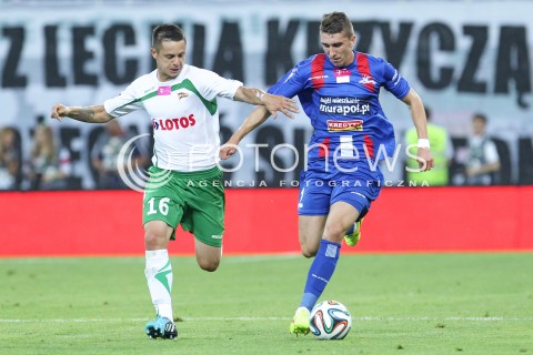  25.07.2014 GDANSK PGE ARENA STADION<br />PILKA NOZNA T-MOBILE EKSTRAKLASA SEZON 2014/2015<br />FOOTBALL POLISH EKSTRAKLASA SEASON 2014/2015<br />MECZ LECHIA GDANSK - PODBESKIDZIE BIELSKO - BIALA<br />N/Z ARIEL BORYSIUK ADAM PAZIO <br /> 