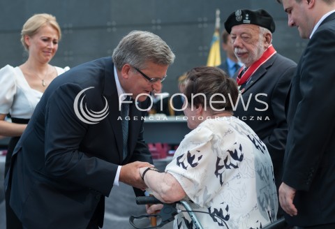  30.07.2014 WARSZAWA MUZEUM POWSTANIA WARSZAWSKIEGO<br />70 ROCZNICA POWSTANIA WARSZAWSKIEGO<br />N/Z PREZYDENT RP BRONISLAW KOMOROWSKI<br /> 