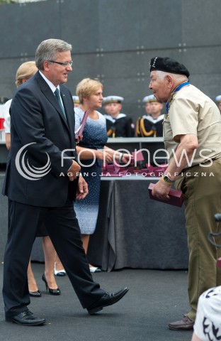  30.07.2014 WARSZAWA MUZEUM POWSTANIA WARSZAWSKIEGO<br />70 ROCZNICA POWSTANIA WARSZAWSKIEGO<br />N/Z PREZYDENT RP BRONISLAW KOMOROWSKI<br /> 