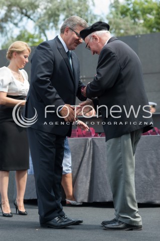  30.07.2014 WARSZAWA MUZEUM POWSTANIA WARSZAWSKIEGO<br />70 ROCZNICA POWSTANIA WARSZAWSKIEGO<br />N/Z PREZYDENT RP BRONISLAW KOMOROWSKI<br /> 