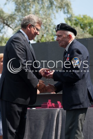  30.07.2014 WARSZAWA MUZEUM POWSTANIA WARSZAWSKIEGO<br />70 ROCZNICA POWSTANIA WARSZAWSKIEGO<br />N/Z PREZYDENT RP BRONISLAW KOMOROWSKI<br /> 