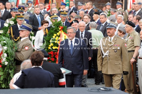  31.07.2014 WARSZAWA<br />APEL POLEGLYCH NA PLACU KRASINSKICH PRZY POMNIKU POWSTANIA WARSZAWSKIEGO<br />N/Z PREZYDENT RZECZYPOSPOLITEJ POLSKIEJ BRONISLAW KOMOROWSKI GENERAL BRYGADY WIESLAW GRUDZINSKI DOWODCA GARNIZONU WARSZAWA<br /> 