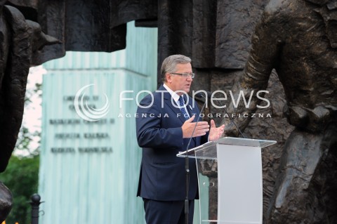  31.07.2014 WARSZAWA<br />APEL POLEGLYCH NA PLACU KRASINSKICH PRZY POMNIKU POWSTANIA WARSZAWSKIEGO<br />N/Z PREZYDENT RZECZYPOSPOLITEJ BRONISLAW KOMOROWSKI<br /> 