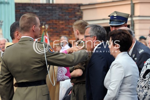  31.07.2014 WARSZAWA<br />APEL POLEGLYCH NA PLACU KRASINSKICH PRZY POMNIKU POWSTANIA WARSZAWSKIEGO<br />N/Z PREZYDENT RZECZYPOSPOLITEJ POLSKIEJ BRONISLAW KOMOROWSKI KOMUNIA<br /> 