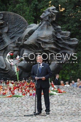  01.08.2014 WARSZAWA<br />UROCZYSTOSCI POWSTANCZE W WARSZAWIE<br />N/Z PREZYDENT RZECZYPOSPOLITEJ POLSKIEJ BRONISLAW KOMOROWSKI <br /> 