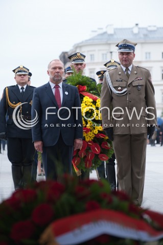  01.08.2014 WARSZAWA<br />70 ROCZNICA POWSTANIA WARSZAWSKIEGO<br />UROCZYSTA ZMIANA WARTY PRZY GROBIE NIEZNANEGO ZOLNIERZA<br />N/Z SZEF KANCELARII PREZYDENTA JACEK MICHALOWSKI<br /> 