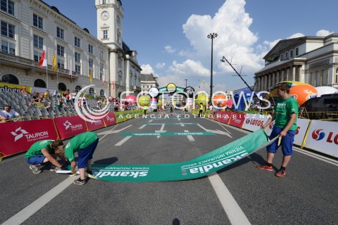  04.08.2014 WARSZAWA<br />71 TOUR DE POLOGNE 2014 W WARSZAWIE<br />N/Z ORGANIZATORZY OPRAWA ORGANIZACJA BACKSTAGE<br /> 