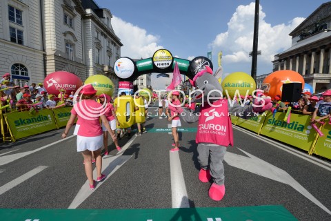  04.08.2014 WARSZAWA<br />71 TOUR DE POLOGNE 2014 W WARSZAWIE<br />N/Z MASKOTKI IMPREZY ORGANIZATORZY OPRAWA ORGANIZACJA BACKSTAGE<br /> 