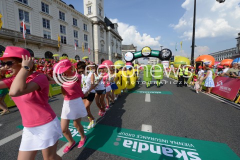  04.08.2014 WARSZAWA<br />71 TOUR DE POLOGNE 2014 W WARSZAWIE<br />N/Z MASKOTKI IMPREZY ORGANIZATORZY OPRAWA ORGANIZACJA BACKSTAGE<br /> 