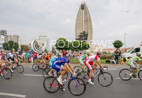  05.08.2014 RZESZOW<br />71 TOUR DE POLOGNE - ETAP III META W RZESZOWIE<br />N/Z KOLARZE - POMNIK WALK REWOLUCYJNYCH W RZESZOWIE<br /> 