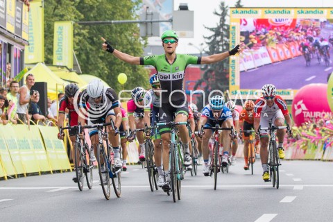  05.08.2014 RZESZOW<br />71 TOUR DE POLOGNE - ETAP III META W RZESZOWIE<br />N/Z THEO BOS RADOSC WYGRANA ZWYCIESTWO<br /> 
