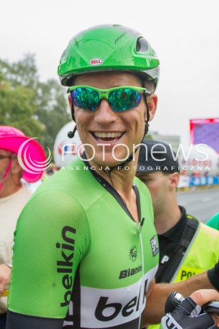  05.08.2014 RZESZOW<br />71 TOUR DE POLOGNE - ETAP III META W RZESZOWIE<br />N/Z THEO BOS SYLWETKA GLOWKA PORTRET RADOSC WYGRANA EMOCJE<br /> 