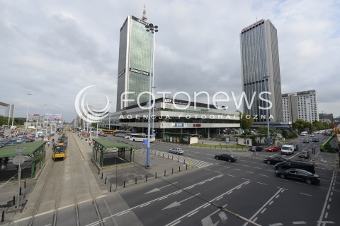  06.08.2014 WARSZAWA<br />REMONT W WARSZAWIE<br />N/Z PANORAMA MIASTA, DWORZEC CENTRALNY HOTEL MARRIOTT<br /> 