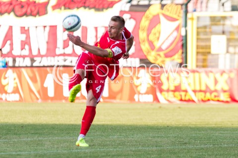  09.08.2014 LODZ PILKA NOZNA POLSKA PIERWSZA LIGA SEZON 2014/2015 FOOTBALL POLISH  WIDZEW LODZ - DOLCAN ZABKI N/Z RAFAL AUGUSTYNIAK   