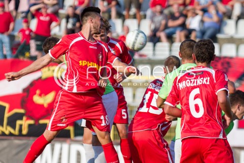  09.08.2014 LODZ PILKA NOZNA POLSKA PIERWSZA LIGA SEZON 2014/2015 FOOTBALL POLISH  WIDZEW LODZ - DOLCAN ZABKI N/Z KRYSTIAN NOWAK   