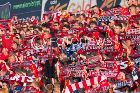  09.08.2014 LODZ PILKA NOZNA POLSKA PIERWSZA LIGA SEZON 2014/2015 FOOTBALL POLISH  WIDZEW LODZ - DOLCAN ZABKI N/Z KIBICE  