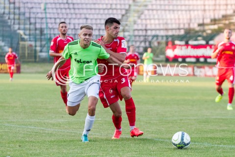  09.08.2014 LODZ PILKA NOZNA POLSKA PIERWSZA LIGA SEZON 2014/2015 FOOTBALL POLISH  WIDZEW LODZ - DOLCAN ZABKI N/Z CRISTIAN TOMAS DEL TORO KAMIL MAZEK  