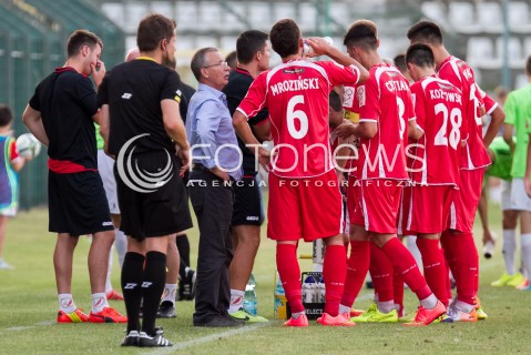  09.08.2014 LODZ PILKA NOZNA POLSKA PIERWSZA LIGA SEZON 2014/2015 FOOTBALL POLISH  WIDZEW LODZ - DOLCAN ZABKI N/Z TRENER WLODZIMIERZ TYLAK DRUZYNA  