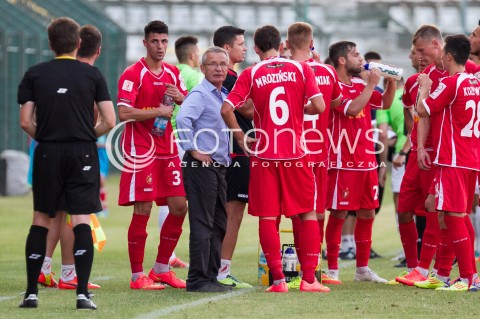  09.08.2014 LODZ PILKA NOZNA POLSKA PIERWSZA LIGA SEZON 2014/2015 FOOTBALL POLISH  WIDZEW LODZ - DOLCAN ZABKI N/Z TRENER WLODZIMIERZ TYLAK DRUZYNA  