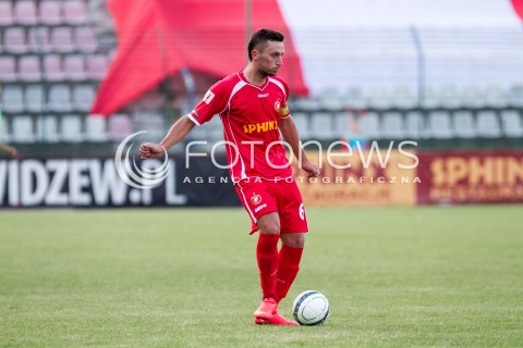  09.08.2014 LODZ PILKA NOZNA POLSKA PIERWSZA LIGA SEZON 2014/2015 FOOTBALL POLISH  WIDZEW LODZ - DOLCAN ZABKI N/Z PIOTR MROZINSKI SYLWETKA  