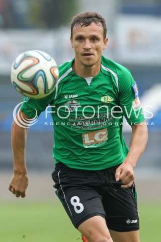  13.08.2014 RZESZOW PILKA NOZNA<br />PUCHAR POLSKI - I RUNDA<br />MECZ STAL RZESZOW - GORNIK LECZNA<br />N/Z BARTLOMIEJ NIEDZIELA SYLWETKA <br /> 