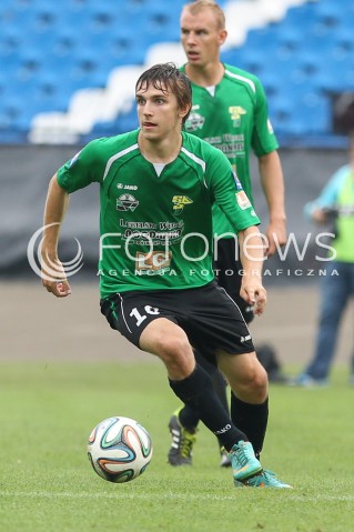  13.08.2014 RZESZOW PILKA NOZNA<br />PUCHAR POLSKI - I RUNDA<br />MECZ STAL RZESZOW - GORNIK LECZNA<br />N/Z DAMIAN SZPAK SYLWETKA <br /> 