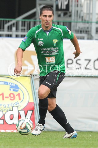  13.08.2014 RZESZOW PILKA NOZNA<br />PUCHAR POLSKI - I RUNDA<br />MECZ STAL RZESZOW - GORNIK LECZNA<br />N/Z PAWEL ZAWISTOWSKI SYLWETKA <br /> 