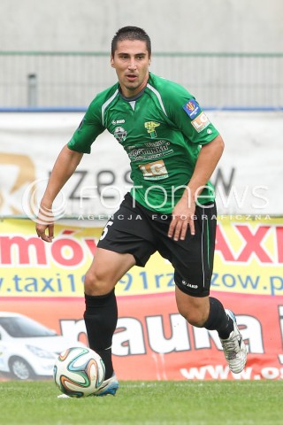  13.08.2014 RZESZOW PILKA NOZNA<br />PUCHAR POLSKI - I RUNDA<br />MECZ STAL RZESZOW - GORNIK LECZNA<br />N/Z PAWEL ZAWISTOWSKI SYLWETKA <br /> 