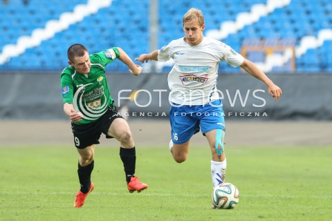  13.08.2014 RZESZOW PILKA NOZNA<br />PUCHAR POLSKI - I RUNDA<br />MECZ STAL RZESZOW - GORNIK LECZNA<br />N/Z SEBASTIAN SZALACHOWSKI KONRAD HUS<br /> 