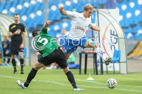  13.08.2014 RZESZOW PILKA NOZNA<br />PUCHAR POLSKI - I RUNDA<br />MECZ STAL RZESZOW - GORNIK LECZNA<br />N/Z KONRAD HUS PAWEL ZAWISTOWSKI <br /> 