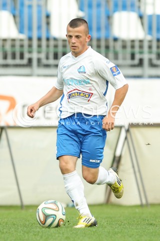  13.08.2014 RZESZOW PILKA NOZNA<br />PUCHAR POLSKI - I RUNDA<br />MECZ STAL RZESZOW - GORNIK LECZNA<br />N/Z KAMIL JAKUBOWSKI SYLWETKA <br /> 
