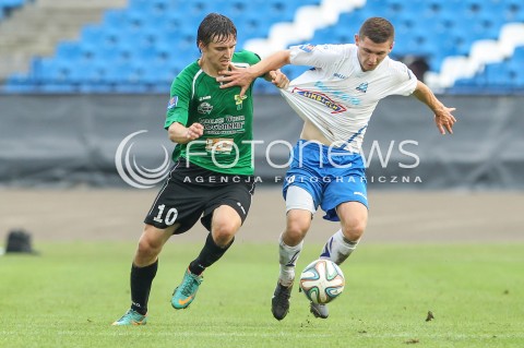 13.08.2014 RZESZOW PILKA NOZNA<br />PUCHAR POLSKI - I RUNDA<br />MECZ STAL RZESZOW - GORNIK LECZNA<br />N/Z DAMIAN SZPAK ARKADIUSZ DROZDZAL<br /> 