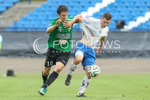  13.08.2014 RZESZOW PILKA NOZNA<br />PUCHAR POLSKI - I RUNDA<br />MECZ STAL RZESZOW - GORNIK LECZNA<br />N/Z DAMIAN SZPAK ARKADIUSZ DROZDZAL<br /> 