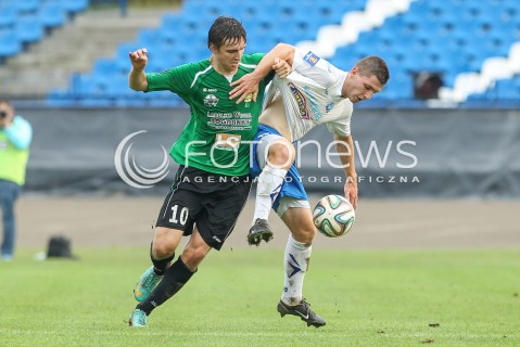  13.08.2014 RZESZOW PILKA NOZNA<br />PUCHAR POLSKI - I RUNDA<br />MECZ STAL RZESZOW - GORNIK LECZNA<br />N/Z DAMIAN SZPAK ARKADIUSZ DROZDZAL<br /> 