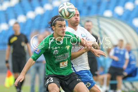  13.08.2014 RZESZOW PILKA NOZNA<br />PUCHAR POLSKI - I RUNDA<br />MECZ STAL RZESZOW - GORNIK LECZNA<br />N/Z MACIEJ SZMATIUK LUKASZ SZCZOCZARZ<br /> 
