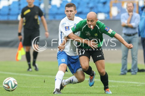 13.08.2014 RZESZOW PILKA NOZNA<br />PUCHAR POLSKI - I RUNDA<br />MECZ STAL RZESZOW - GORNIK LECZNA<br />N/Z JULIEN TADROWSKI ARKADIUSZ DROZDZAL<br /> 