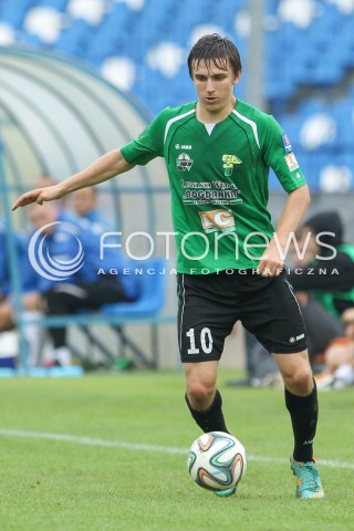  13.08.2014 RZESZOW PILKA NOZNA<br />PUCHAR POLSKI - I RUNDA<br />MECZ STAL RZESZOW - GORNIK LECZNA<br />N/Z DAMIAN SZPAK SYLWETKA <br /> 