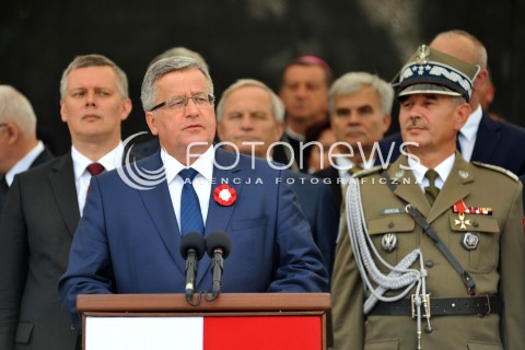  15.08.2014 WARSZAWA<br />OBCHODY SWIETA WOJSKA POLSKIEGO W WARSZAWIE<br />UROCZYSTOSCI PANSTWOWE<br />N/Z PREZYDENT RP BRONISLAW KOMOROWSKI<br /> 