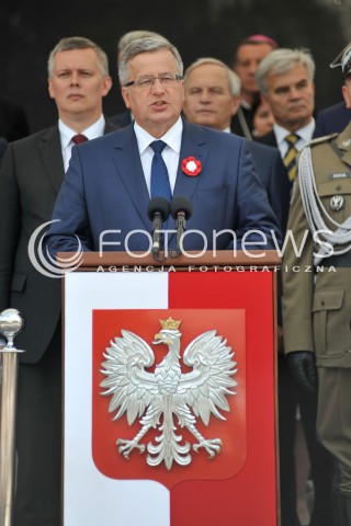  15.08.2014 WARSZAWA<br />OBCHODY SWIETA WOJSKA POLSKIEGO W WARSZAWIE<br />UROCZYSTOSCI PANSTWOWE<br />N/Z PREZYDENT RP BRONISLAW KOMOROWSKI<br /> 