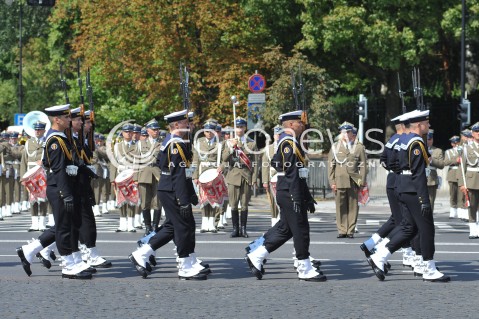 15.08.2014 WARSZAWA<br />OBCHODY SWIETA WOJSKA POLSKIEGO W WARSZAWIE<br />UROCZYSTOSCI PANSTWOWE<br />N/Z ZOLNIERZE MARYNARZE MARYNARKA WOJENNA<br /> 