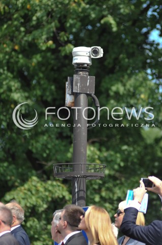  15.08.2014 WARSZAWA<br />OBCHODY SWIETA WOJSKA POLSKIEGO W WARSZAWIE<br />UROCZYSTOSCI PANSTWOWE<br />N/Z KAMERA BEZPIECZENSTWO<br /> 