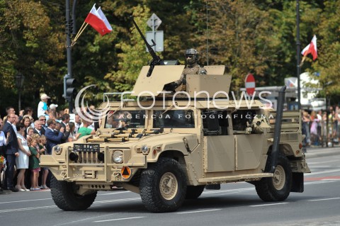  15.08.2014 WARSZAWA<br />OBCHODY SWIETA WOJSKA POLSKIEGO W WARSZAWIE<br />UROCZYSTOSCI PANSTWOWE<br />N/Z POJAZD WOJSKOWY<br /> 