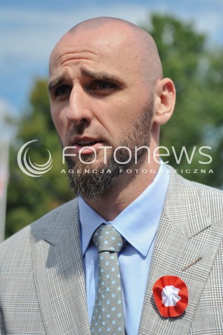  15.08.2014 WARSZAWA<br />OBCHODY SWIETA WOJSKA POLSKIEGO W WARSZAWIE<br />UROCZYSTOSCI PANSTWOWE<br />N/Z MARCIN GORTAT KOSZYKARZ<br /> 