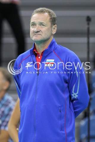  16.08.2014 KRAKOW ARENA<br />XII MEMORIAL HUBERTA JERZEGO WAGNERA<br />MECZ CHINY - ROSJA<br />N/Z ANDRIEJ VORONKOV - TRENER ( HEAD COACH ) SYLWETKA <br /> 