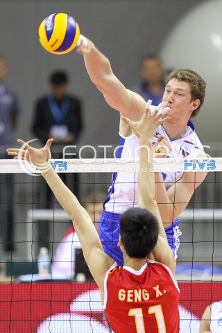  16.08.2014 KRAKOW ARENA<br />XII MEMORIAL HUBERTA JERZEGO WAGNERA<br />MECZ CHINY - ROSJA<br />N/Z DMITRIY MUSERSKIY <br /> 