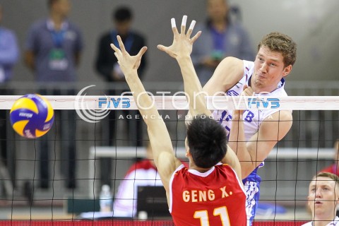  16.08.2014 KRAKOW ARENA<br />XII MEMORIAL HUBERTA JERZEGO WAGNERA<br />MECZ CHINY - ROSJA<br />N/Z DMITRIY MUSERSKIY <br /> 